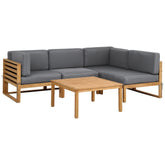 Gardeon 4-Seater Wooden Outdoor Sofa Set - Couch Lounge Setting 5PCS